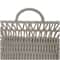 White Cotton Handmade Woven Storage Basket with Handles Set of 2 19", 18"